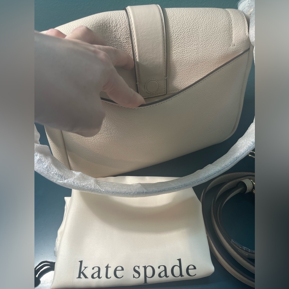NWT Kate Spade Nouveau Pebbled Leather Flap Bag - Picture 8 of 16